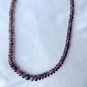 Lilac-colored crystal necklace